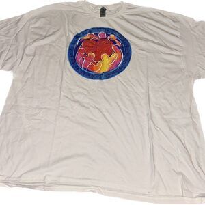Wegmans Values T Shirt 4XL 4XG White Crew Neck Short Sleeve Graphic Tee‎